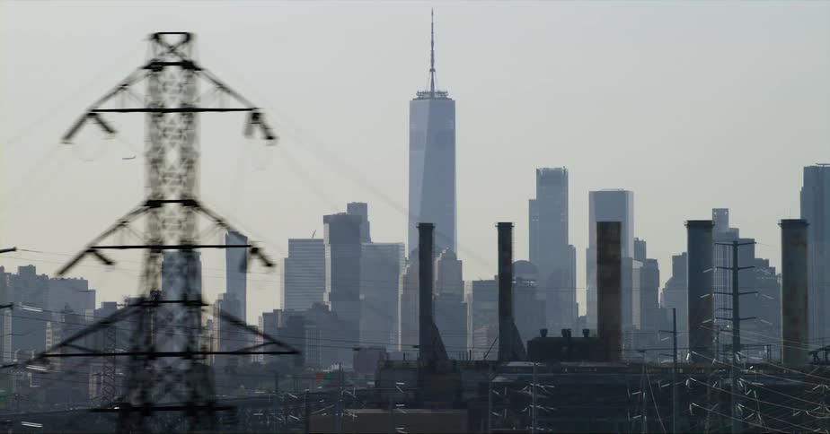 The one world trade center building standing tall above the nyc skyline