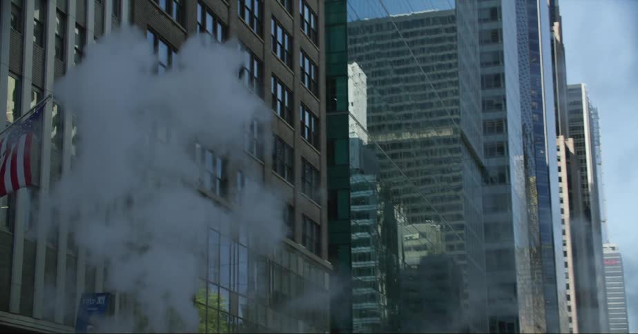 Exterior view of office buildings and high rise buildings in the city