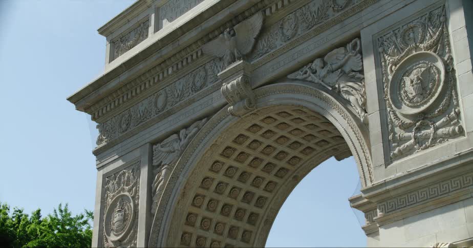 Close up of an arch on a monument