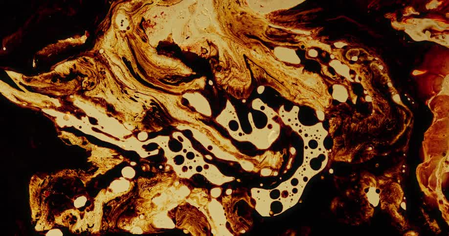 Abstract footage of liquid dye moving