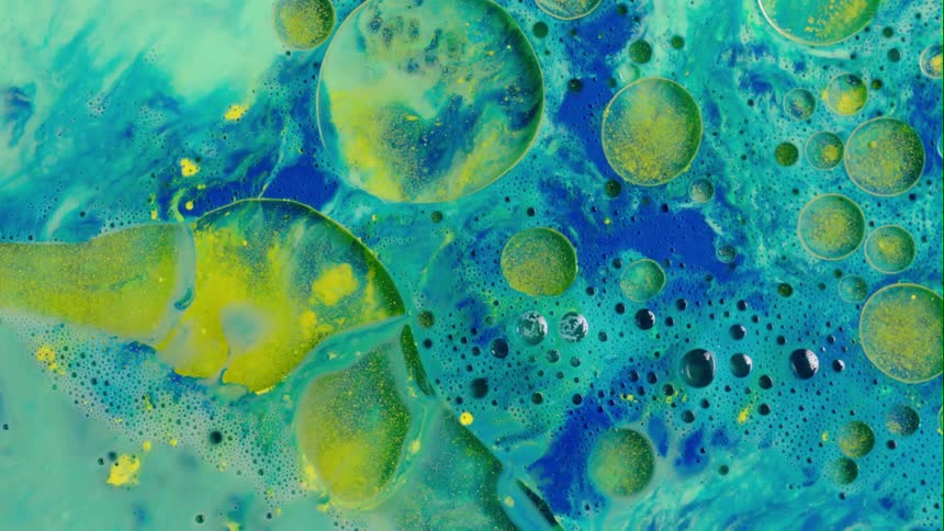 Abstract footage of liquid paint mixing together