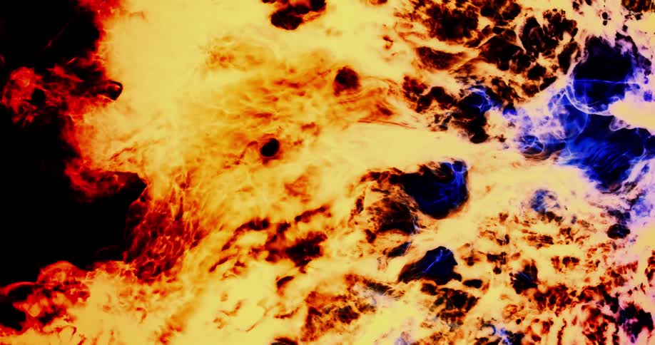 Close up view of lava is displayed