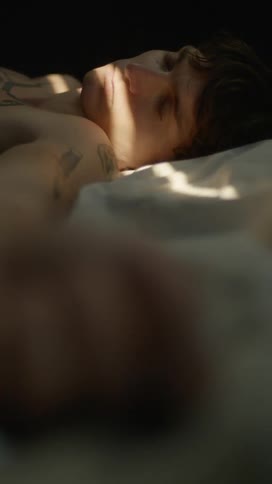The light shines on the sleeping men