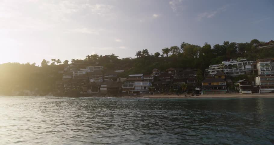 The homes are right on the beach