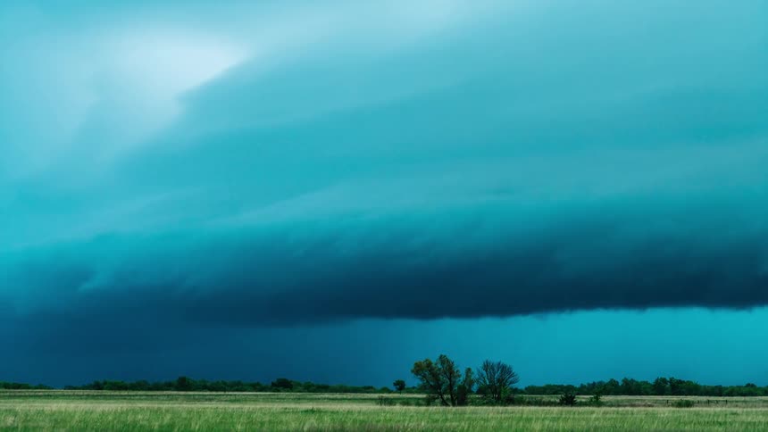 A view of a tornado forming