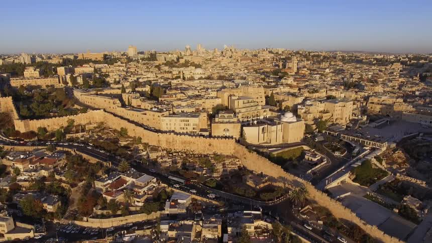 An aerial scenery of a city