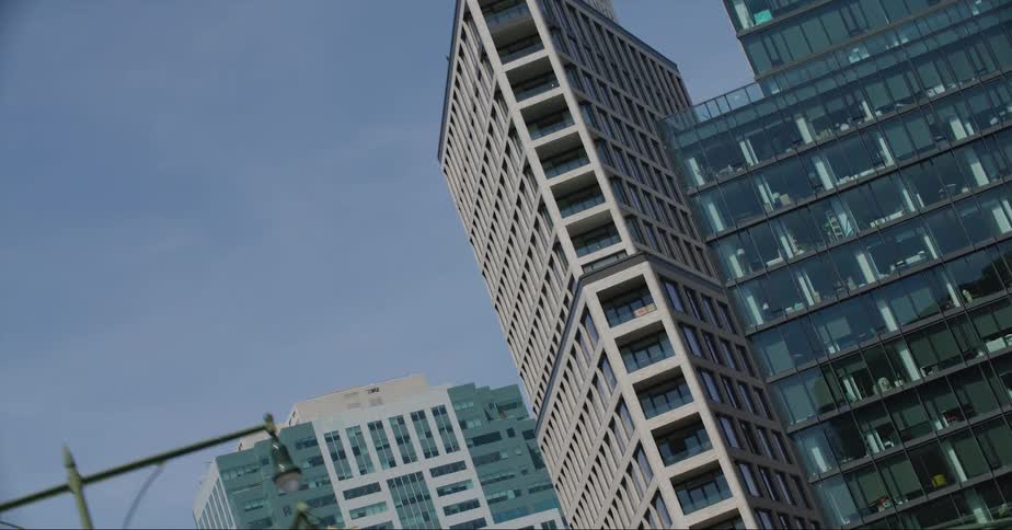 Exterior view of office buildings in the city
