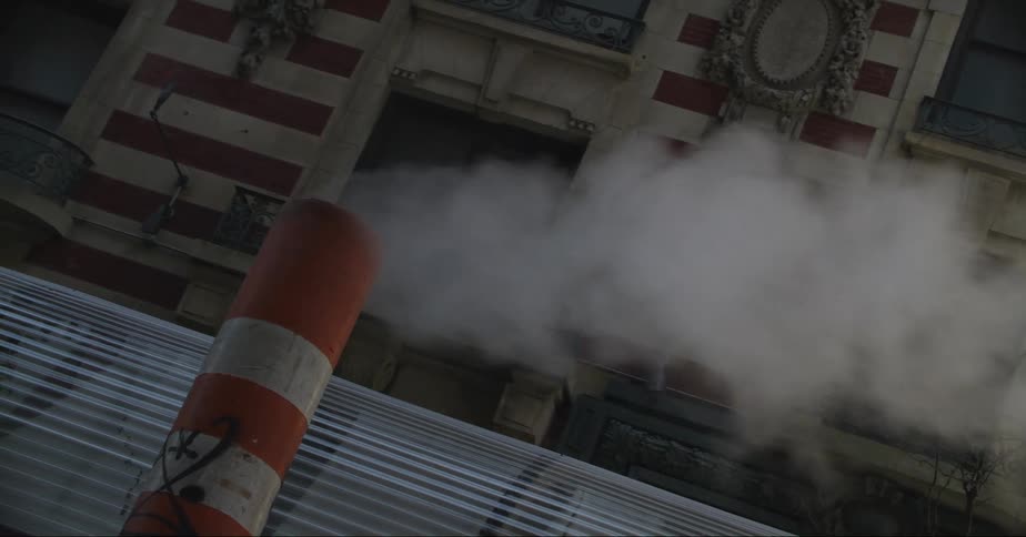 Steam chimney in the streets of new york city