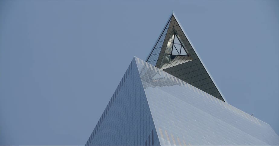 A view of a tower outdoors