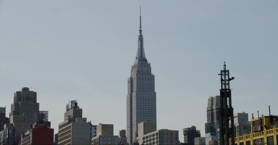Tall buildings fill the skyline of a city
