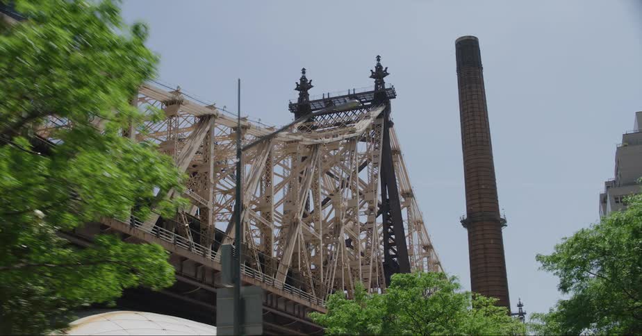 The ed koch queensboro bridge in new york from street level
