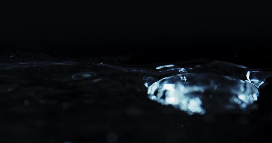 Crystal clear water fills a container