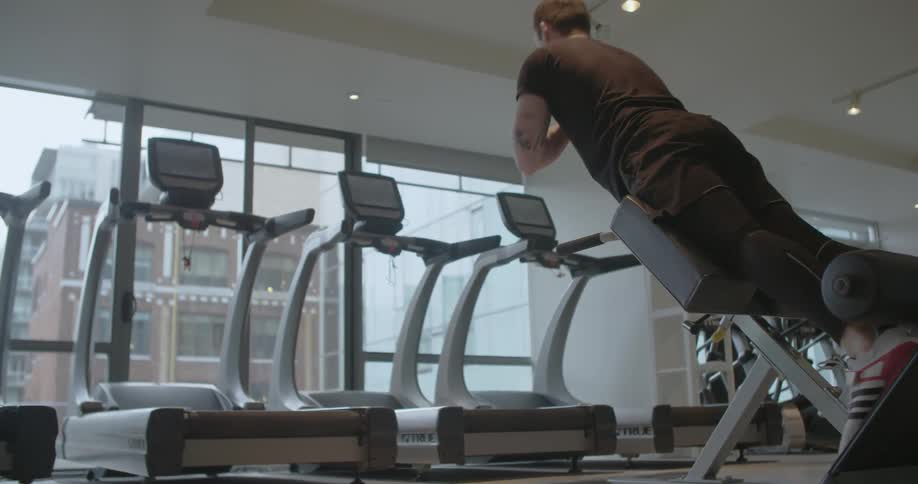 Man exercising in a gym