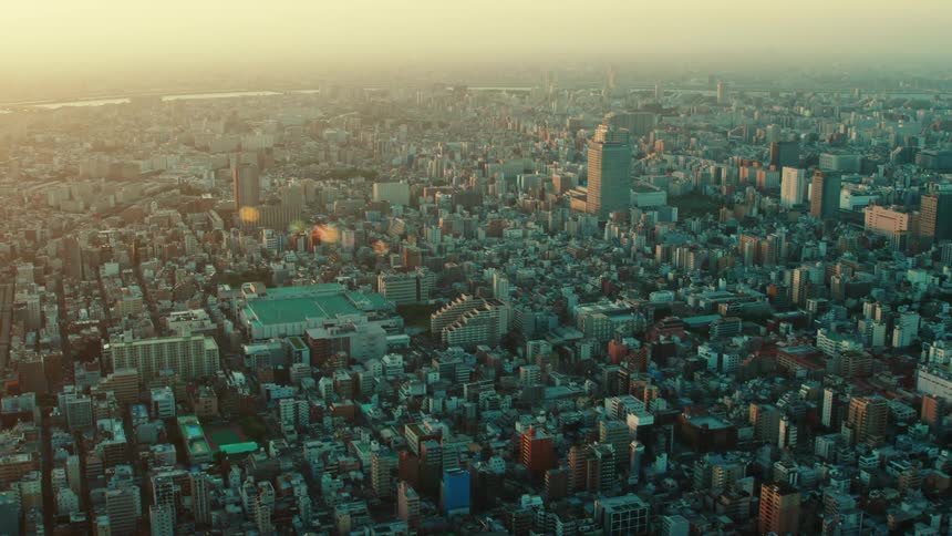 The city is full of many buildings