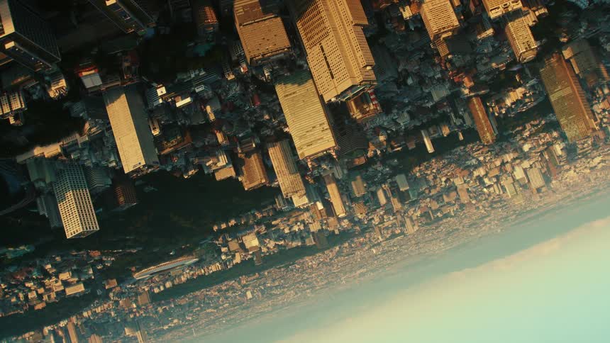 Dense city scape stretches to the horizon