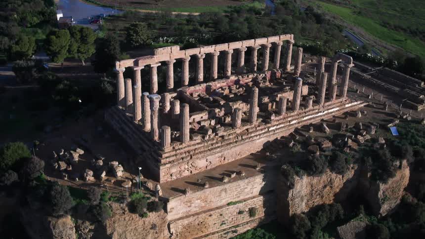 Ancient ruins on a hill