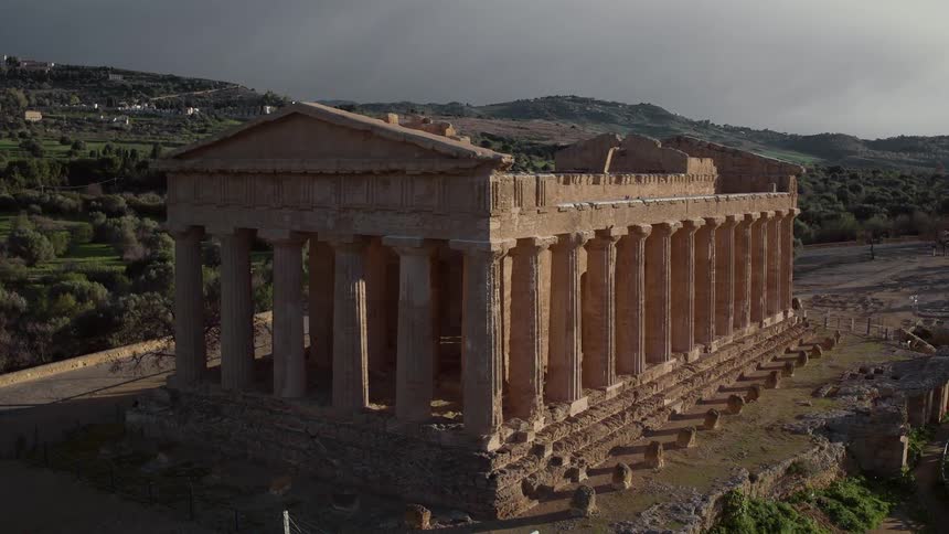 An ancient building on a hill