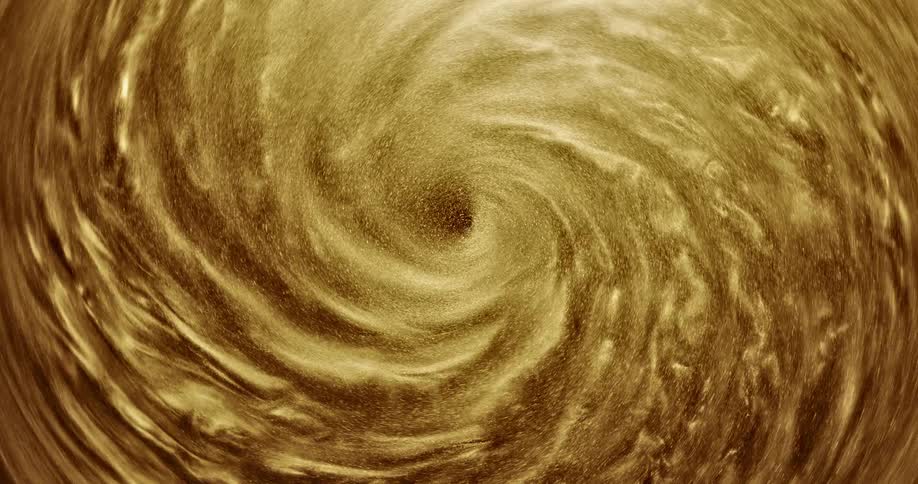 Gold swirling on computer graphics
