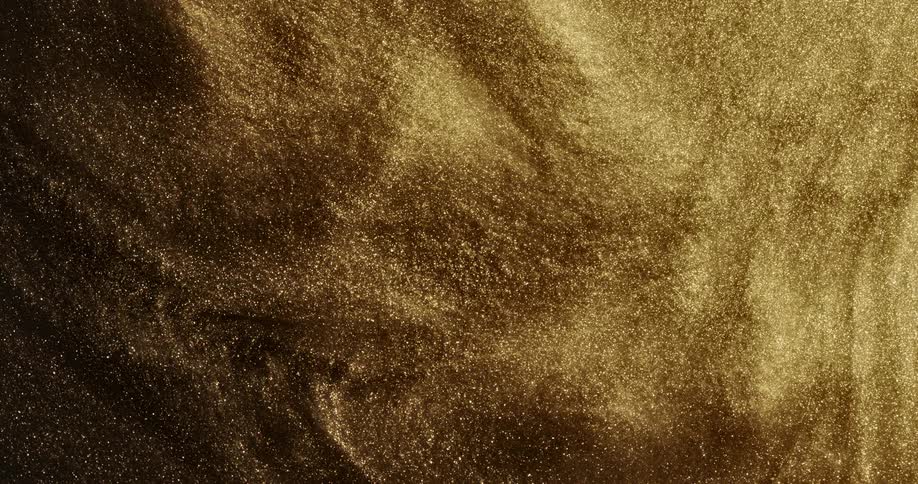 Gold shimmers moving on a screensaver