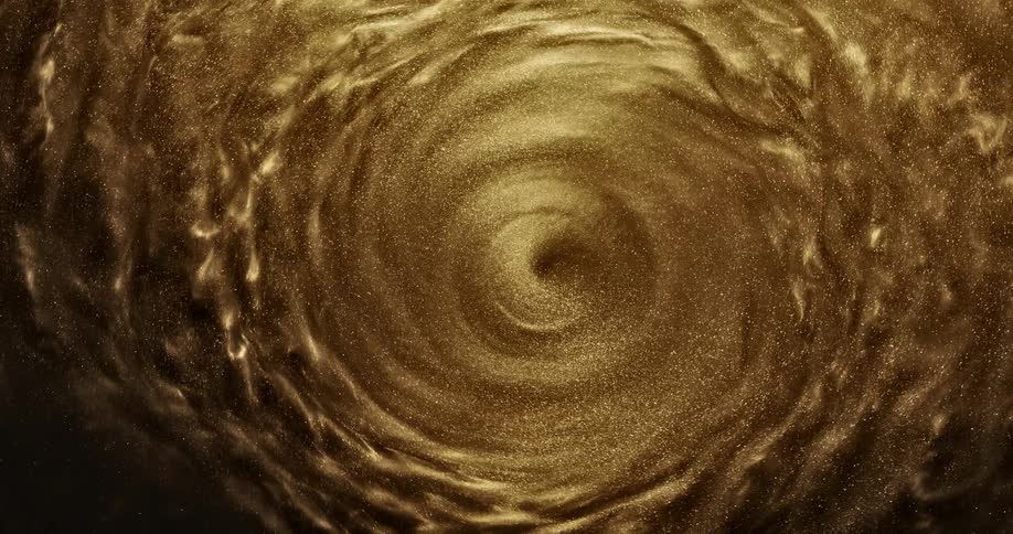 Gold swirling on computer graphics