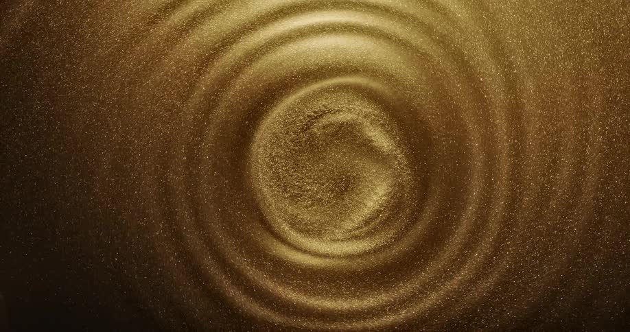 Gold swirling on a screensaver