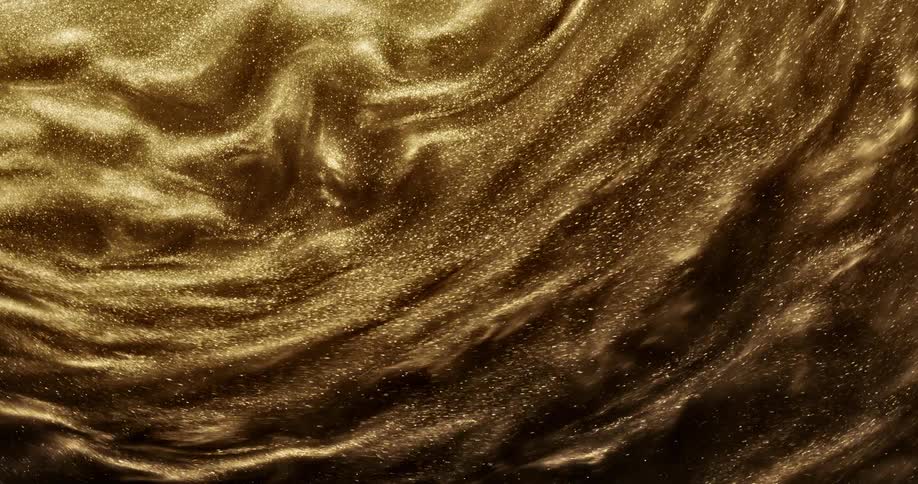 Gold sand flows and swirls quickly then slows