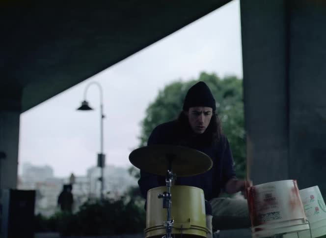 Person playing drums