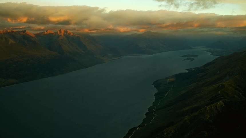 A river valley in a mountain range