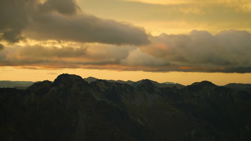 Aerial view of mountain ranges