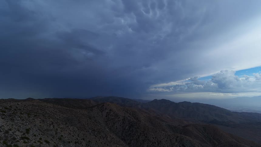 The view is of the sky in the middle of the daytime