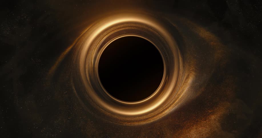 A gold sphere turning on a screensaver