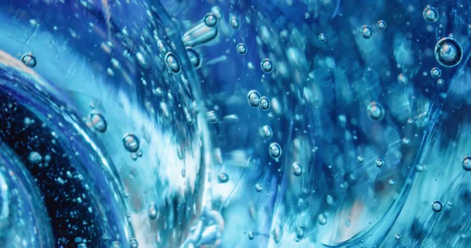 The blue gel moves around