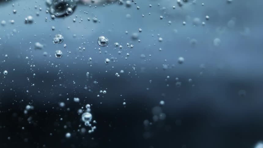 Bubbles in boiling water