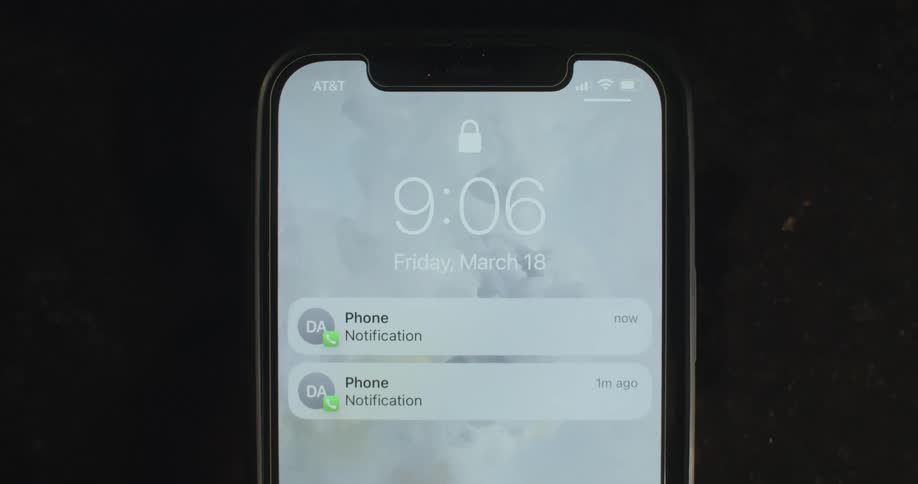 Notifications appear on smartphone screen