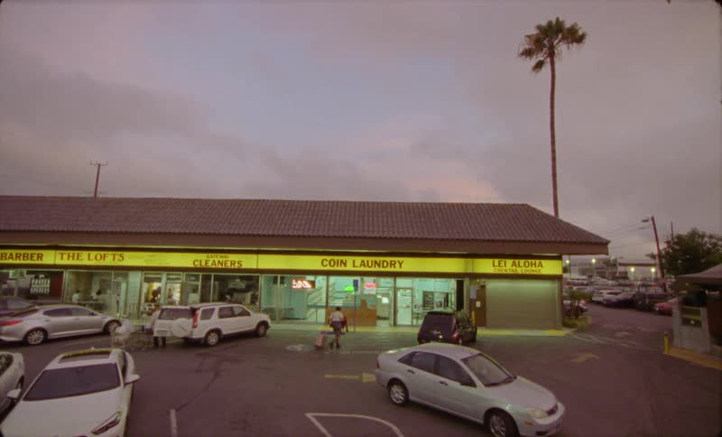 Exterior view of laundry and car park