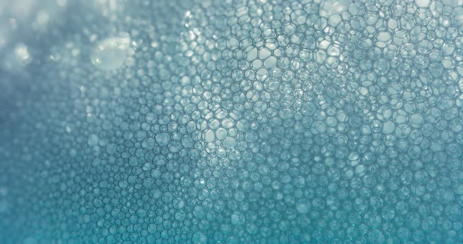 The bubbles in the foam are popping