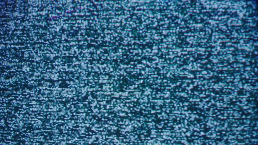Static rapidly moves across a screen
