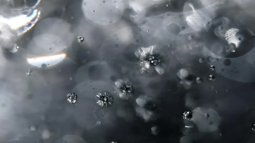 A view of water flowing in slow motion