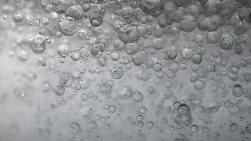 A view of bubbles in water