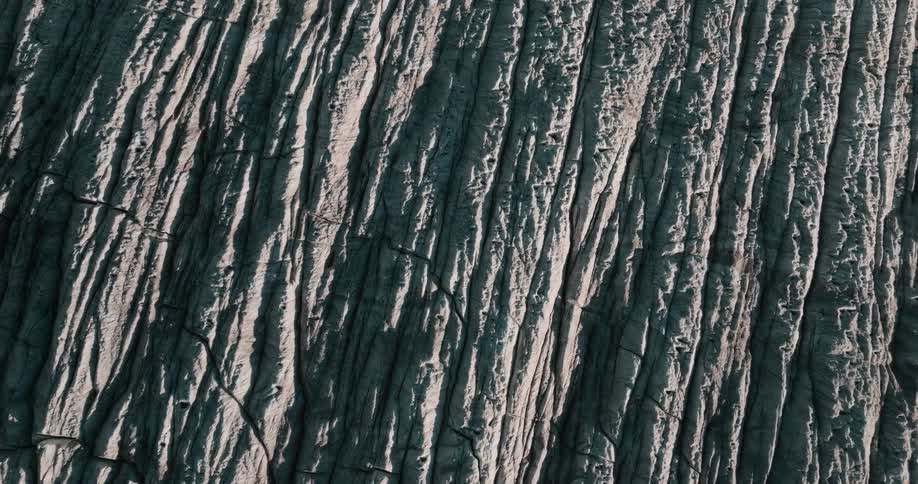 An aerial view of a mountain