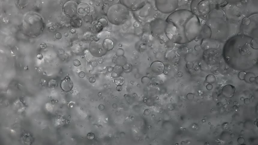 A view of bubbles in water