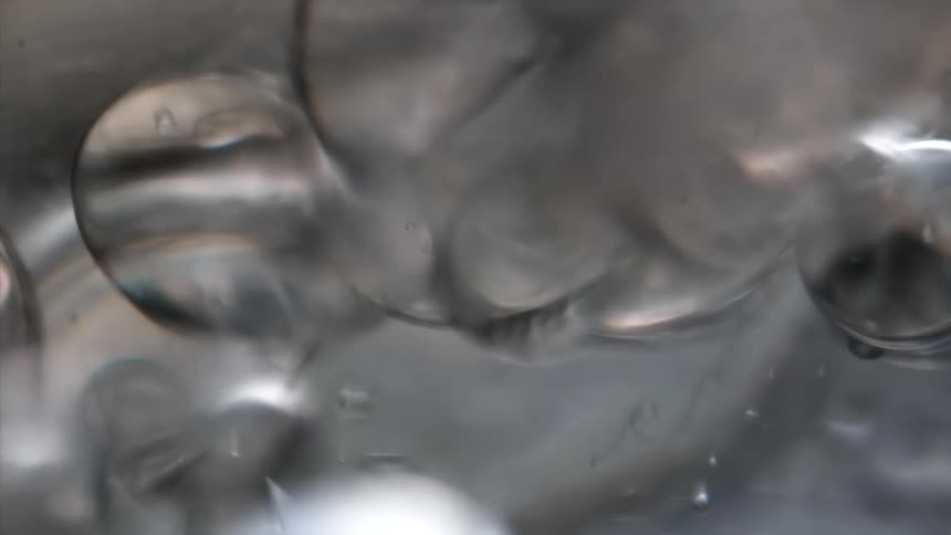 A view of bubbles in water