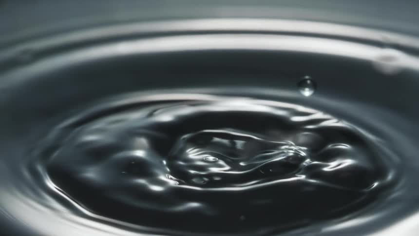 A drop of water splashes