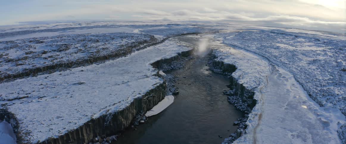 An aerial view of the arctic