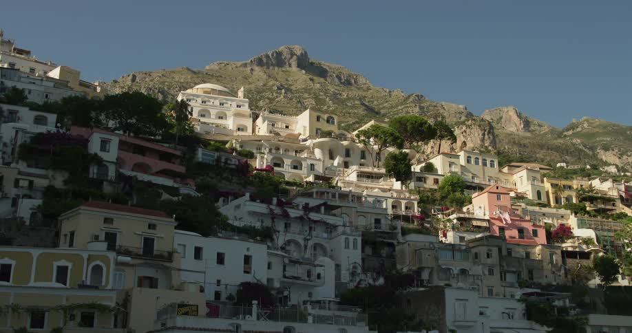 Hillside homes in a town