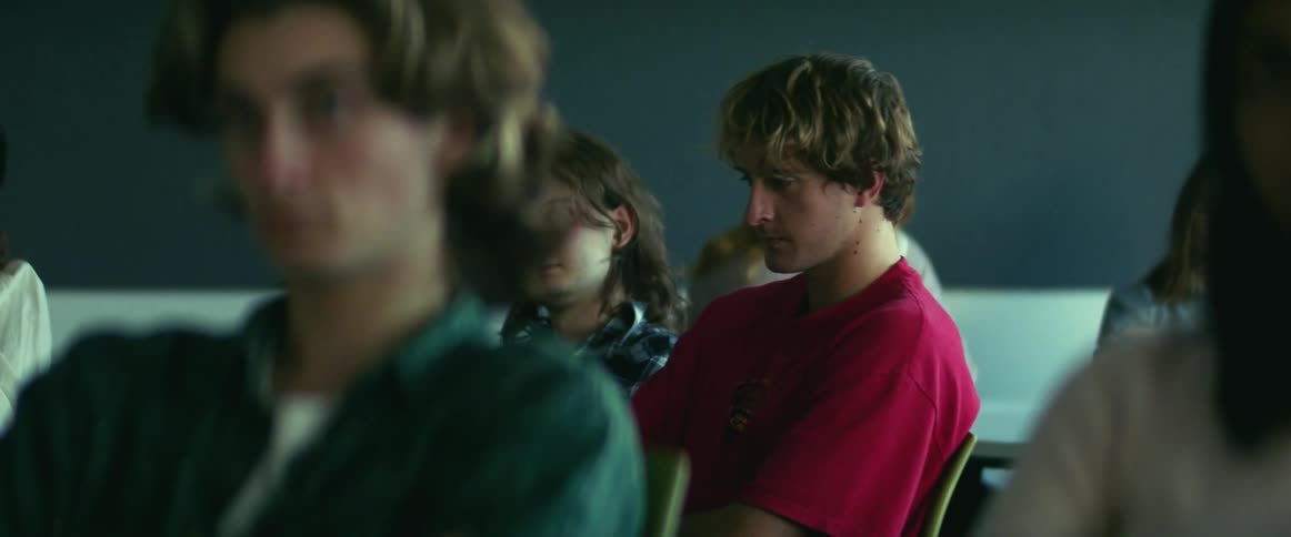 Students look around bored as they sit in a classroom