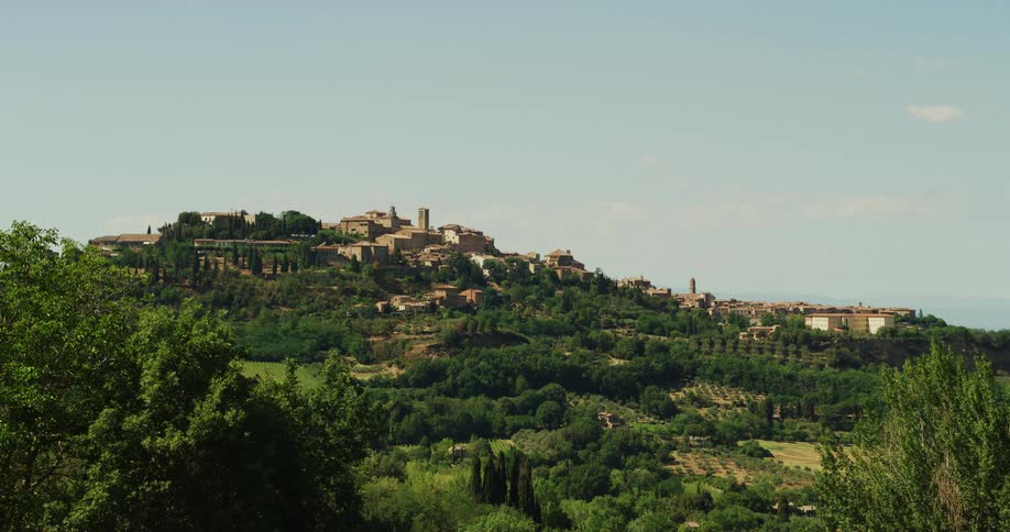 A view of homes on a hill
