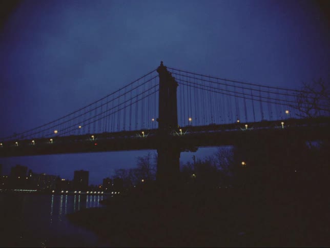 The bridge is covered in darkness