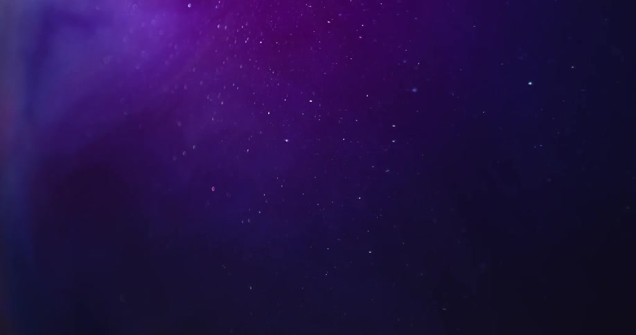 Stars twinkle as they move in a purple universe and lavender clouds float in space