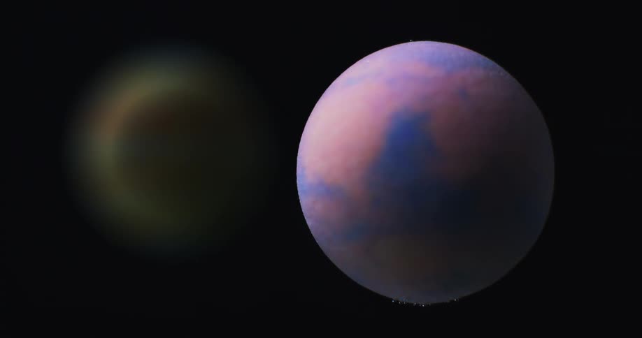 A model of planets and an eclipse changes whenplanet rises up